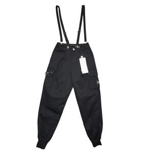 Punk Rave Black Suspender Cargo Pants – Size S